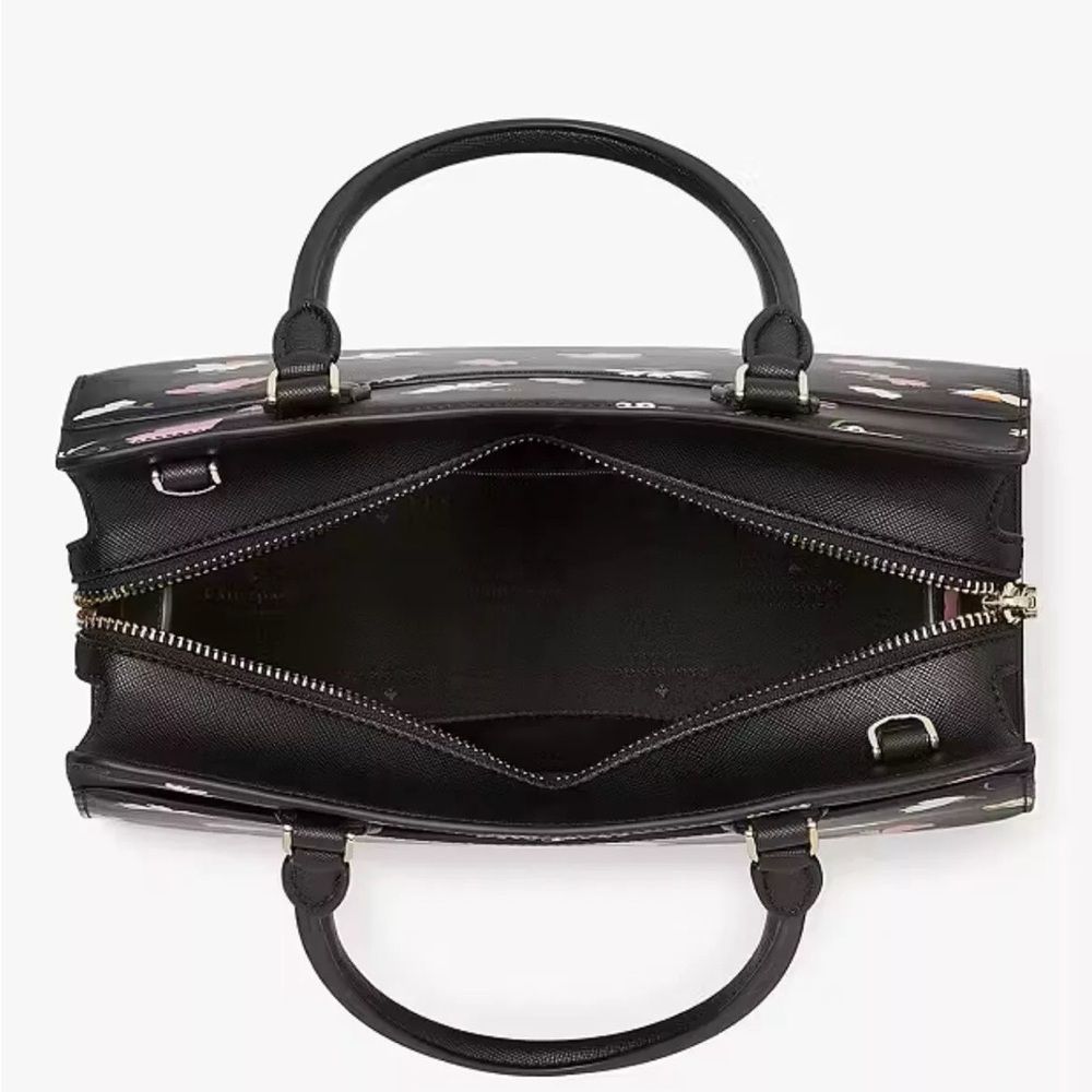 Kate Spade Black and Pink Floral Satchel - Picture 3 of 3